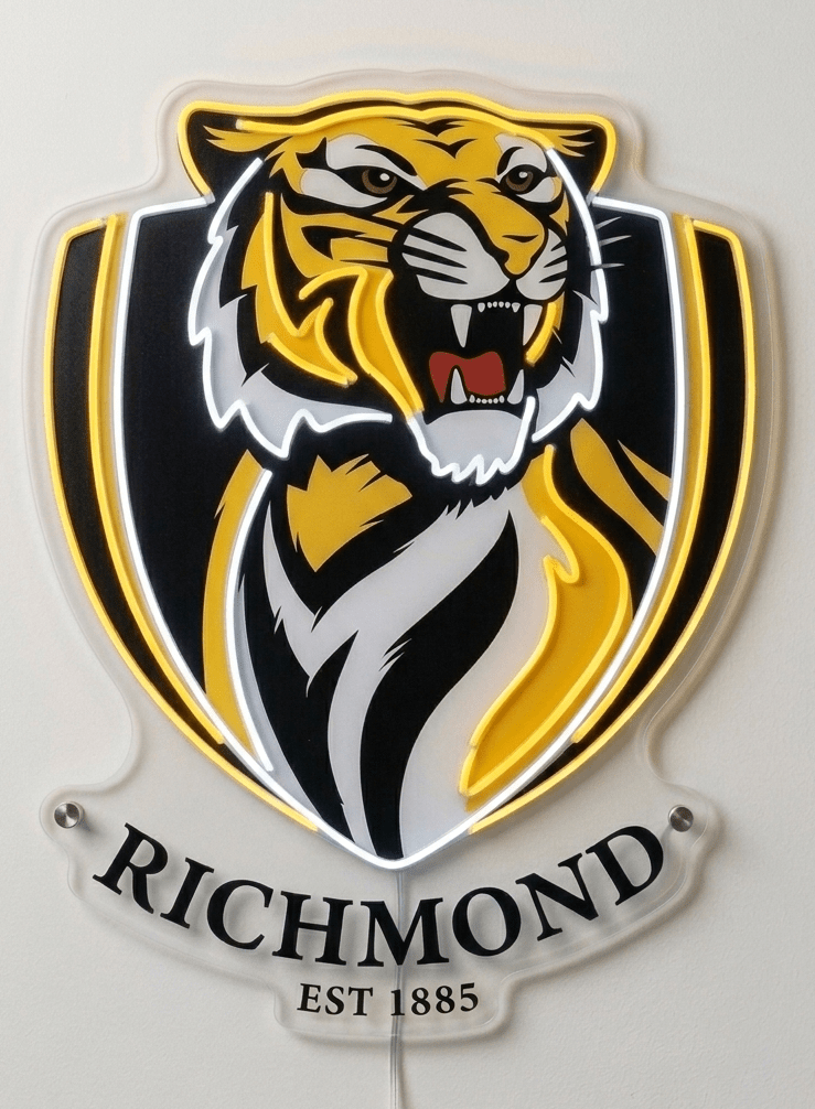 Richmond Neon Sign - AFL Tigers LED Sign Australia – Neon Lanes