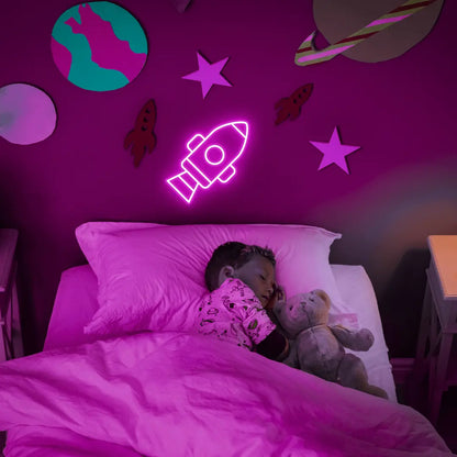 Rocket LED Neon Light Sign - Neon Lanes