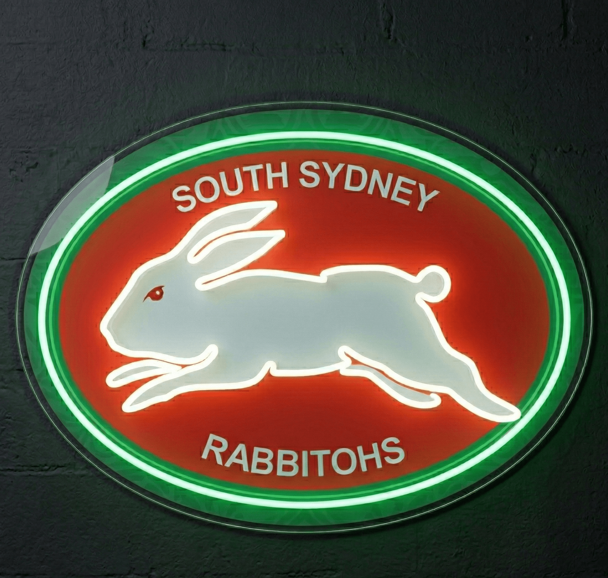 Rabbitohs Neon Sign - NRL LED Sign Australia – Neon Lanes