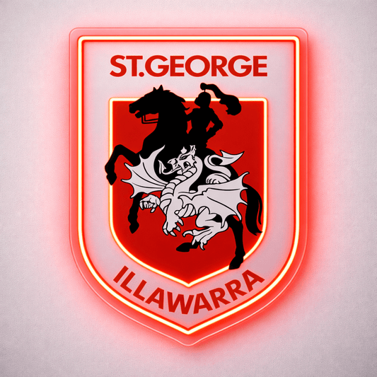 St George Illawarra Dragons Inspired LED Neon Sign - Neon Lanes