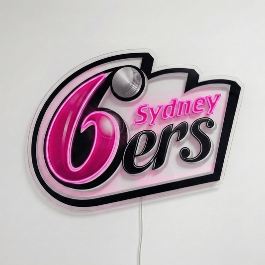 Sydney Sixers Inspired LED Neon Sign - Neon Lanes