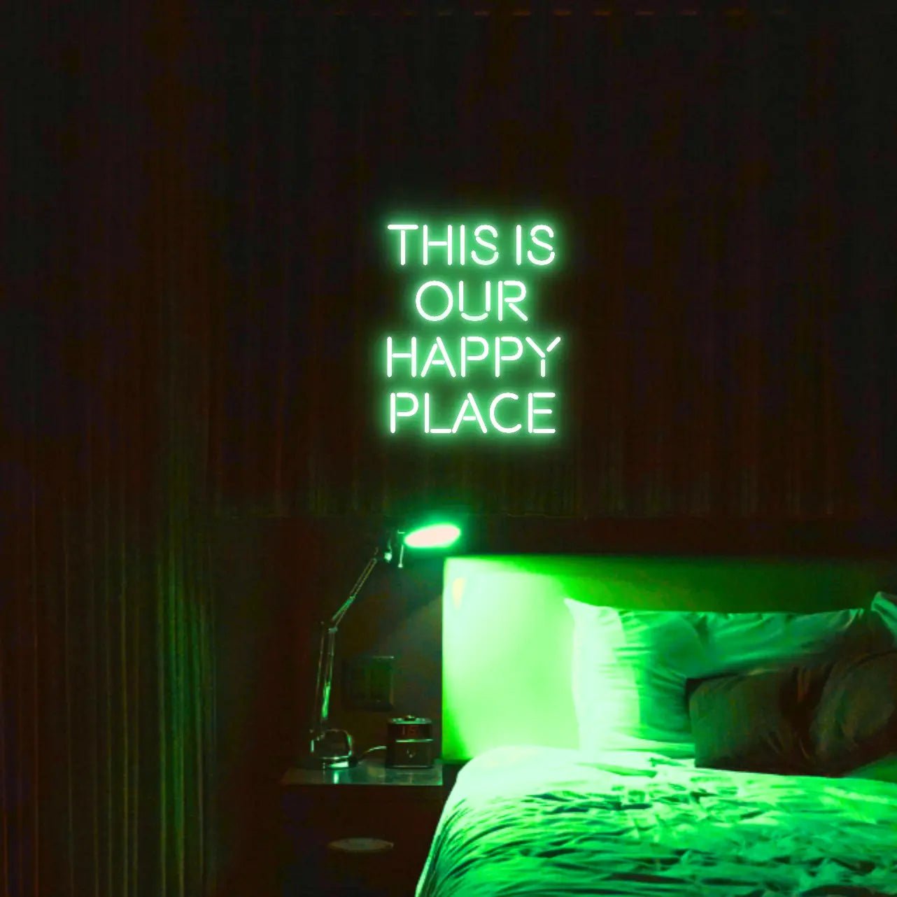 This is our happy place LED Neon Light Sign - Neon Lanes