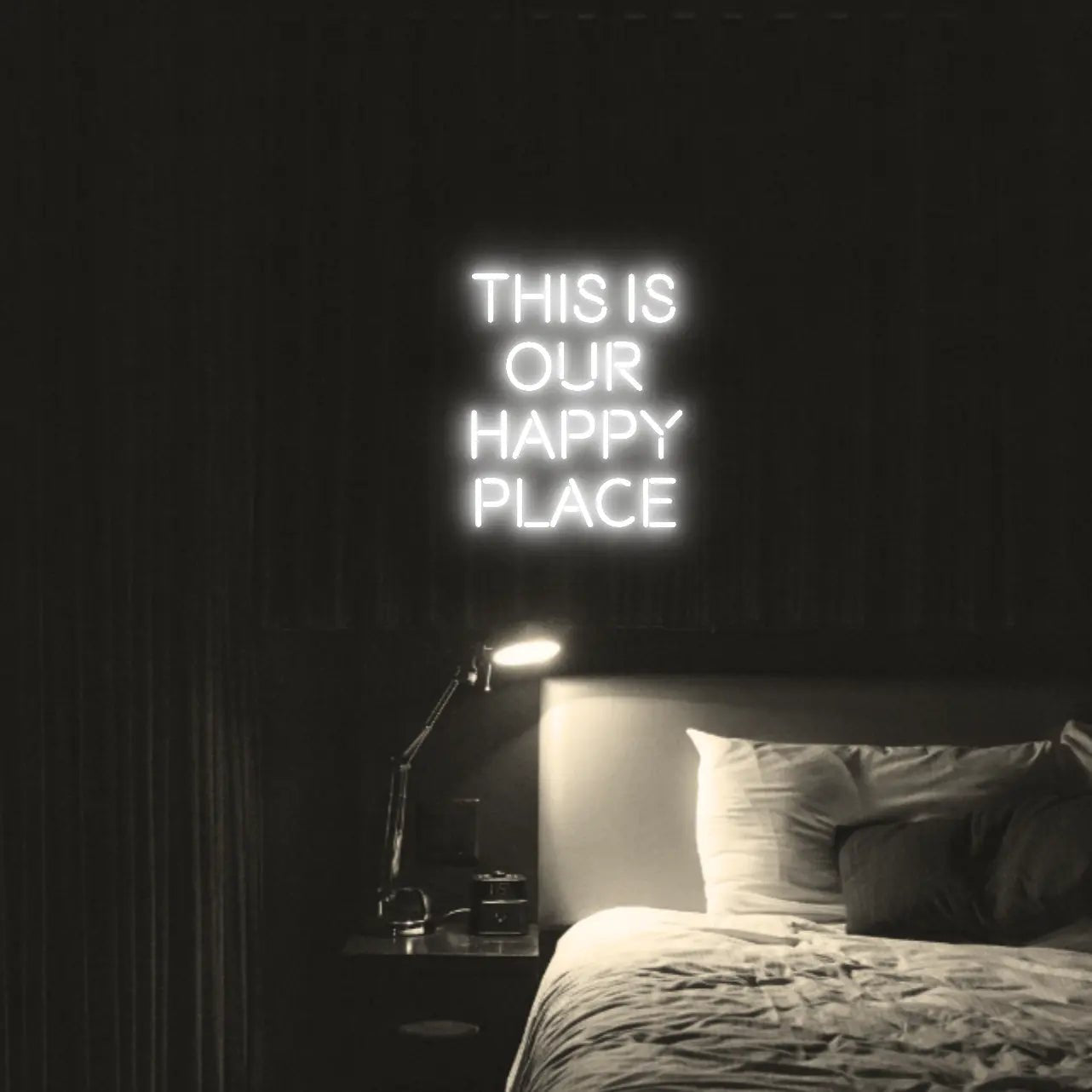This is our happy place LED Neon Light Sign - Neon Lanes