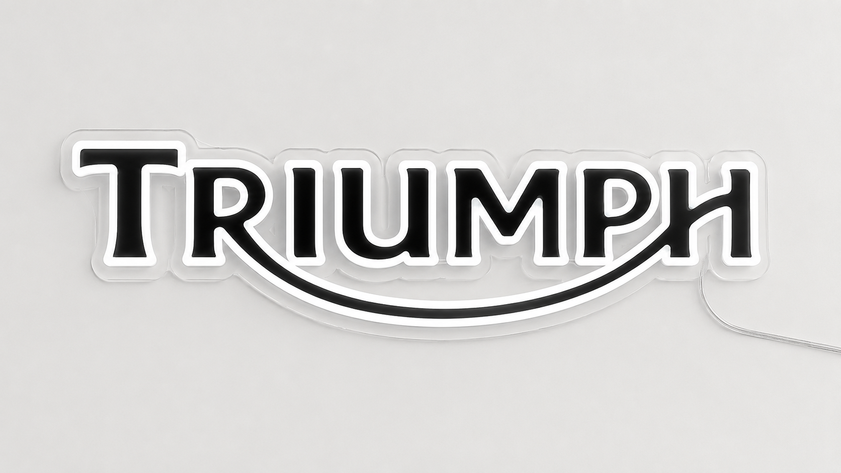Triumph LED Neon Sign Garage Man Cave British Motorcycle Fan Wall Decor Gift