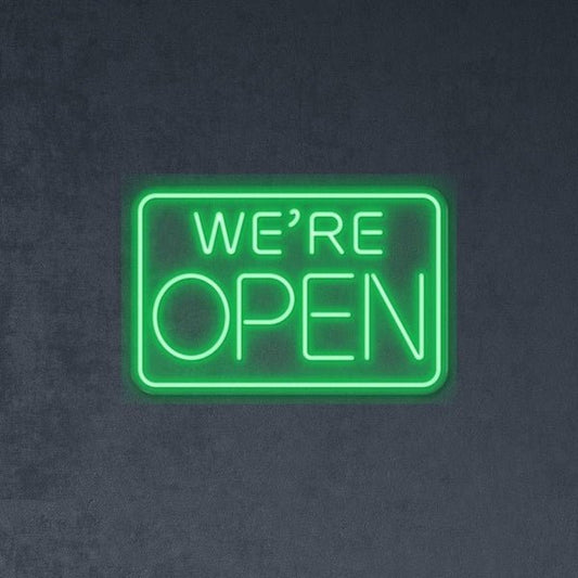 We Are Open LED Neon Sign - Neon Lanes